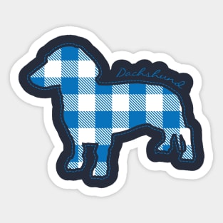 Plaid Dachshund Sticker